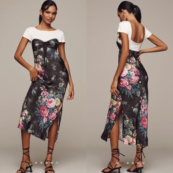 By Anthropologie twofer midi slip dress - Picture 2 of 14